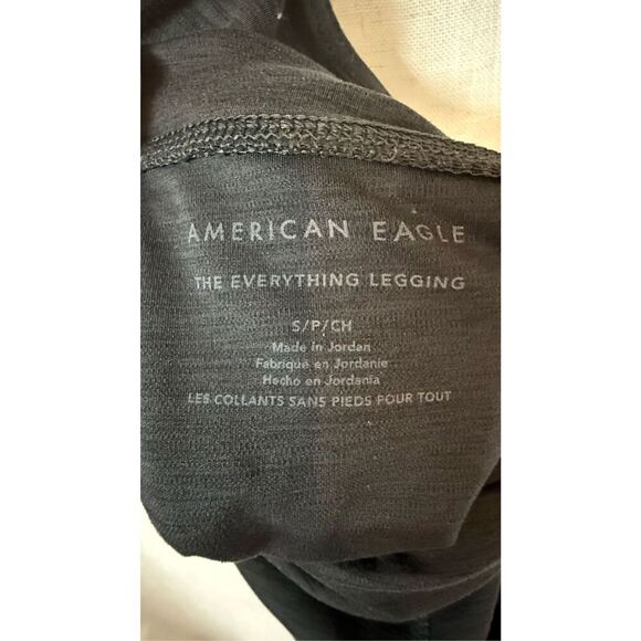 American Eagle Outfitters Leggings Women Small Black High-Waisted Tights Pockets - Picture 5 of 12